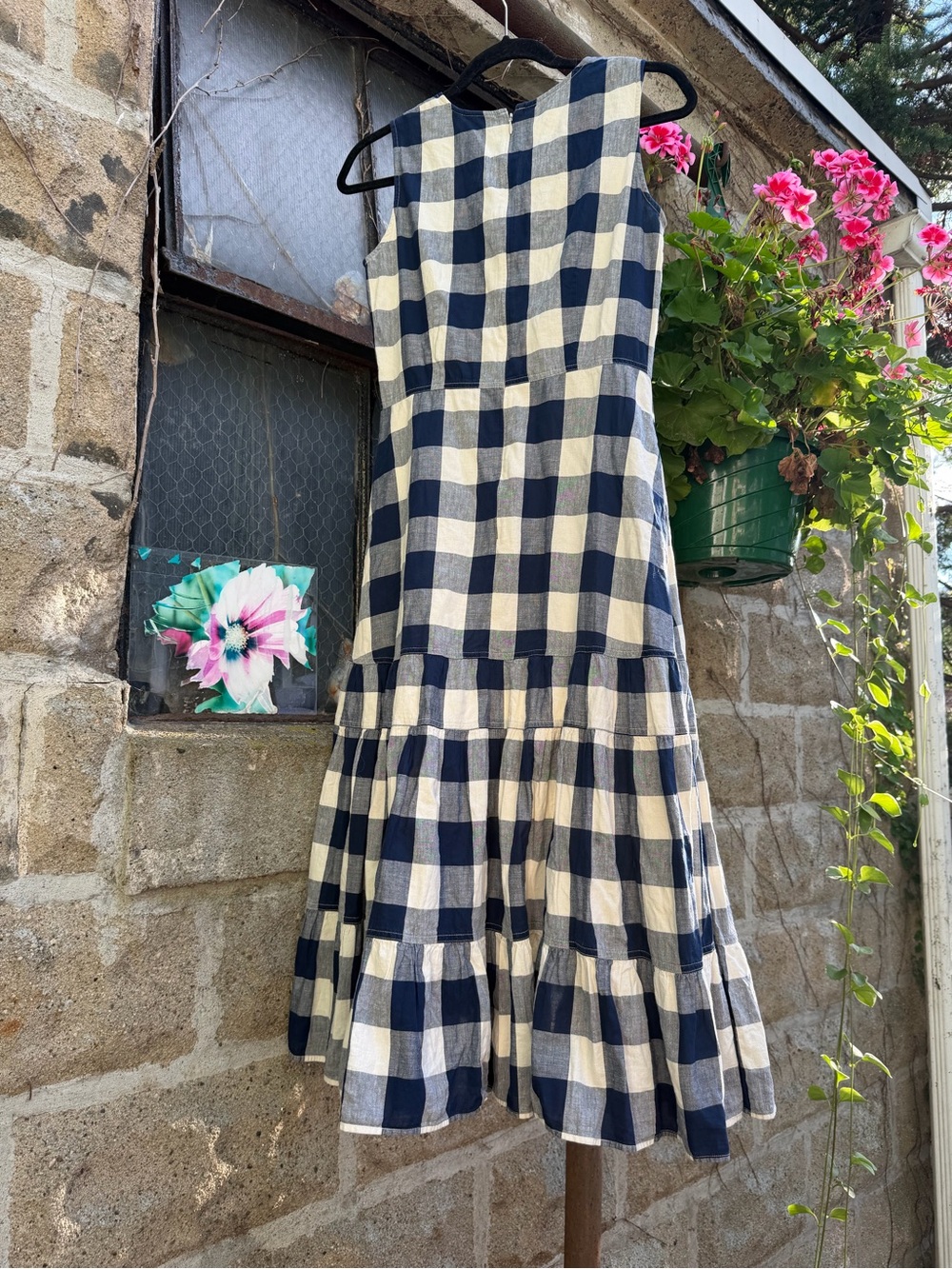 JW Anderson x Uniqlo Gingham Tiered Midi Dress XS - Picture 2 of 6
